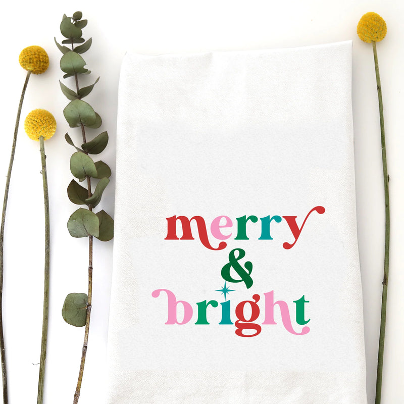 Merry and Bright Tea Towel