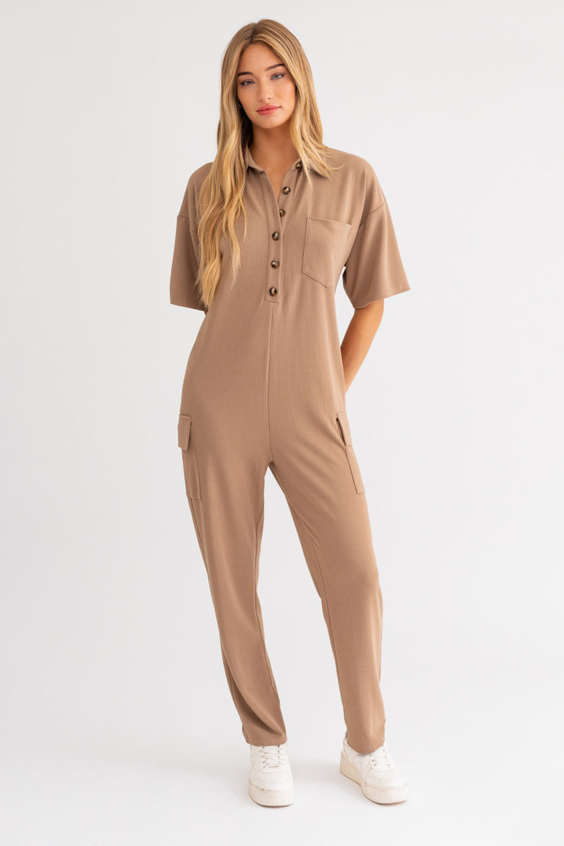 Mocha Knit Jumpsuit