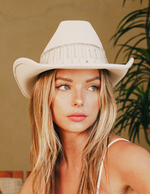 Rhinestone Studded Chain Western Hat