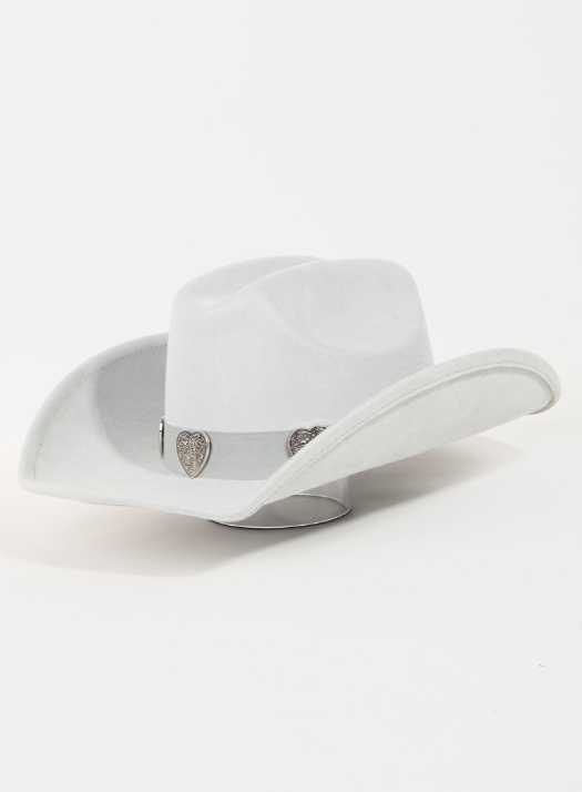 Engraved Heart Charms Soft Cowboy Hat