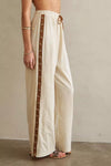 Elastic Tie Waist Wide Leg Pants