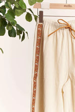 Elastic Tie Waist Wide Leg Pants