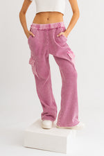 Terry & Gauze Mix Cargo Pants