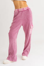 Terry & Gauze Mix Cargo Pants