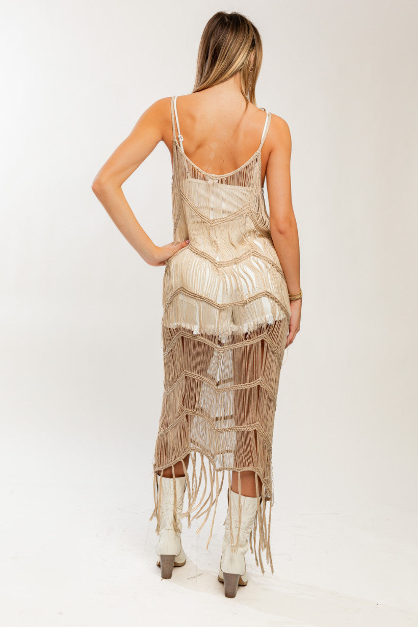 Sweater Fringe Dress