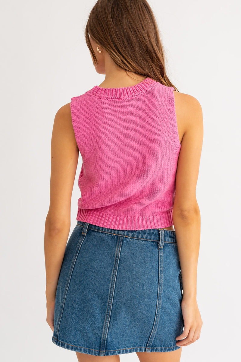 Pink Babe Sweater Tank