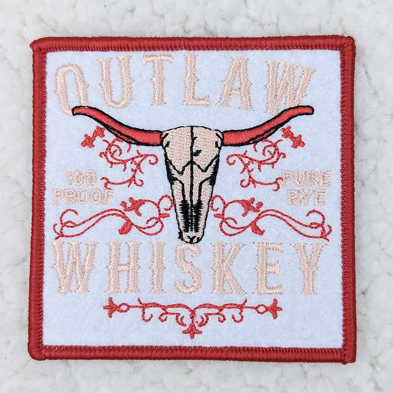 Outlaw Whiskey Embroidered Patch