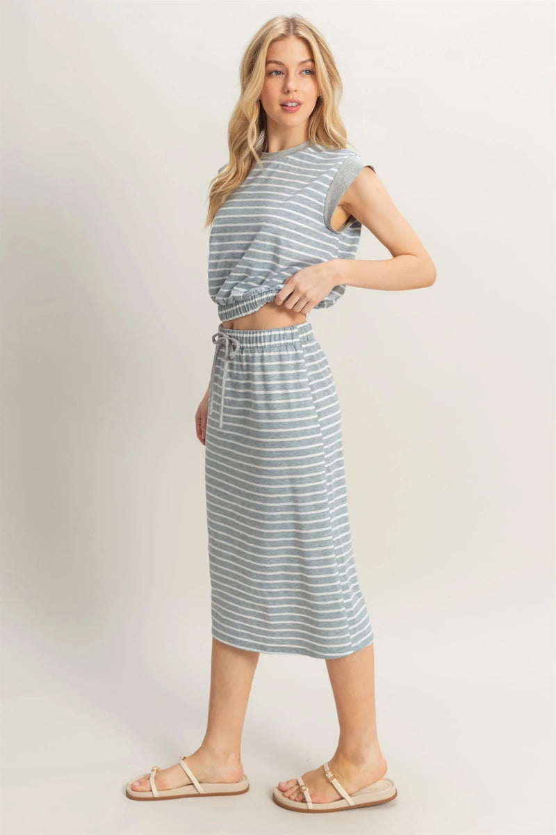 Stripes Top w/Matching Skirt Set