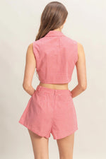Gingham Tie Top and Shorts Set