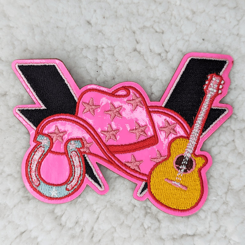Country Western Collage Embroidered Vinyl Patch