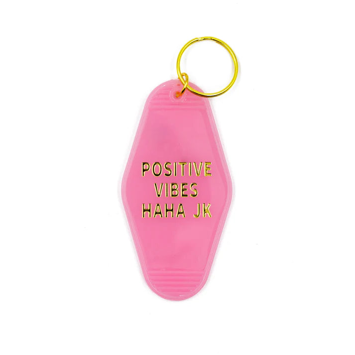 Positive Vibes Motel Style Keychain