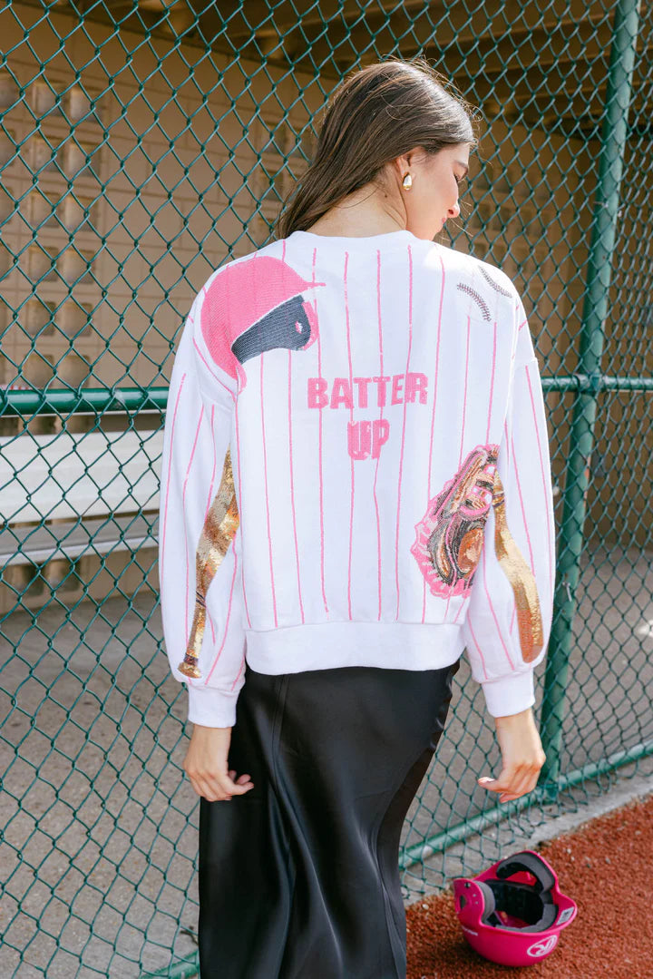 Pink Batter Up QOS Sweatshirt