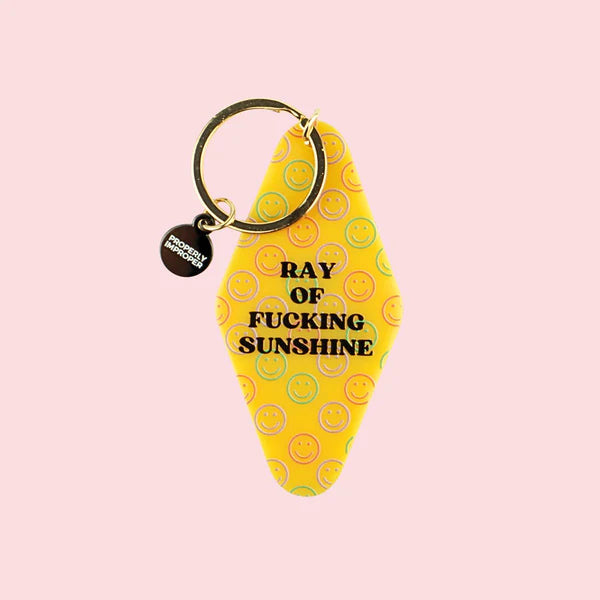 Ray of Fucking Sunshine Smiley Key Chain