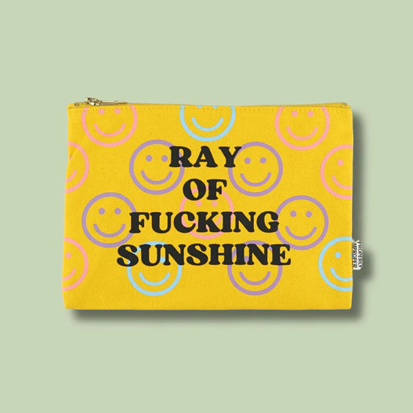 I Am A Ray Of Fucking Sunshine Smiley Canvas Pouch