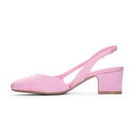 Rozie Pink Denim Slingback