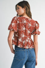 Maroon Embroidered Blouse