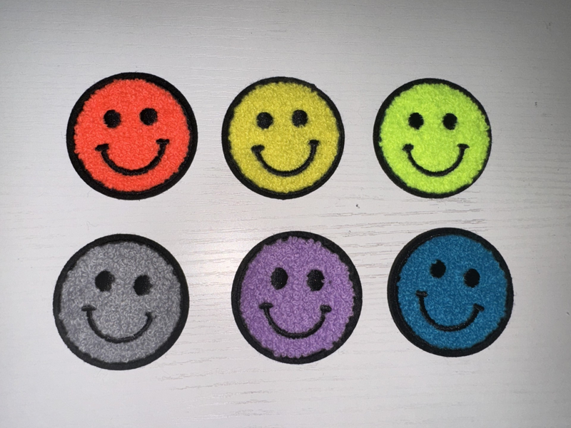 Chenille Smiley Face Patch