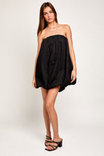 Puffed Hem Tube Dress