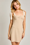 Shoulder Tie Bustier Dress