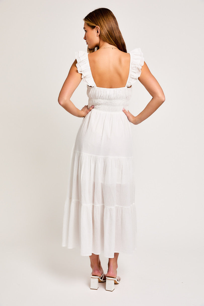 Ruffles Strap Tiered Maxi Dress