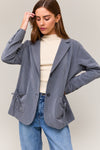 Bow Detail Oversized Blazer