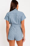 Short Sleeve Denim Romper