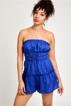 Cobalt Blue Flare Tube Romper