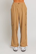 Stopper Detail Tan Cargo Pants