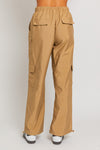 Stopper Detail Tan Cargo Pants