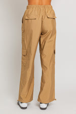 Stopper Detail Tan Cargo Pants