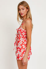 Tomato White Floral Top