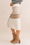 Patchwork Sweater Midi Skirt