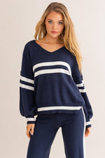 V-neck Oversized Sweater Top