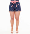 Navy and Strawberry Tied and True Shorts