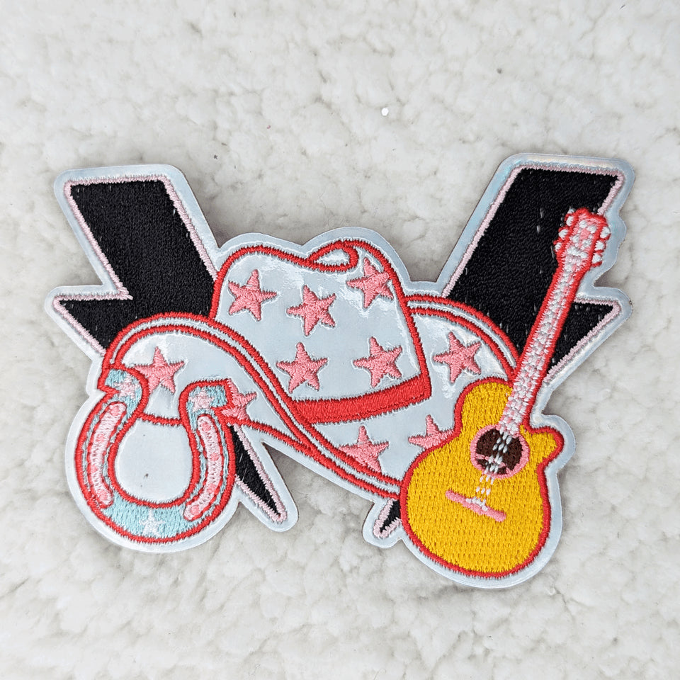 Country Western Collage Embroidered Vinyl Patch