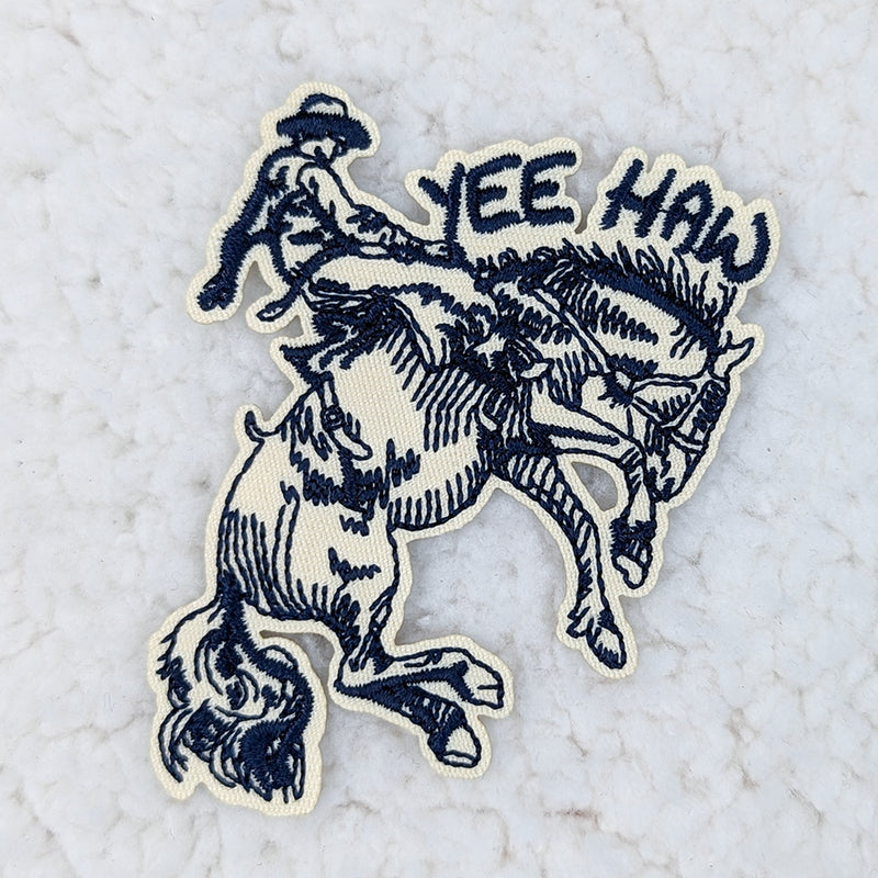 Yee haw Bucking Bronco Embroidered Patch