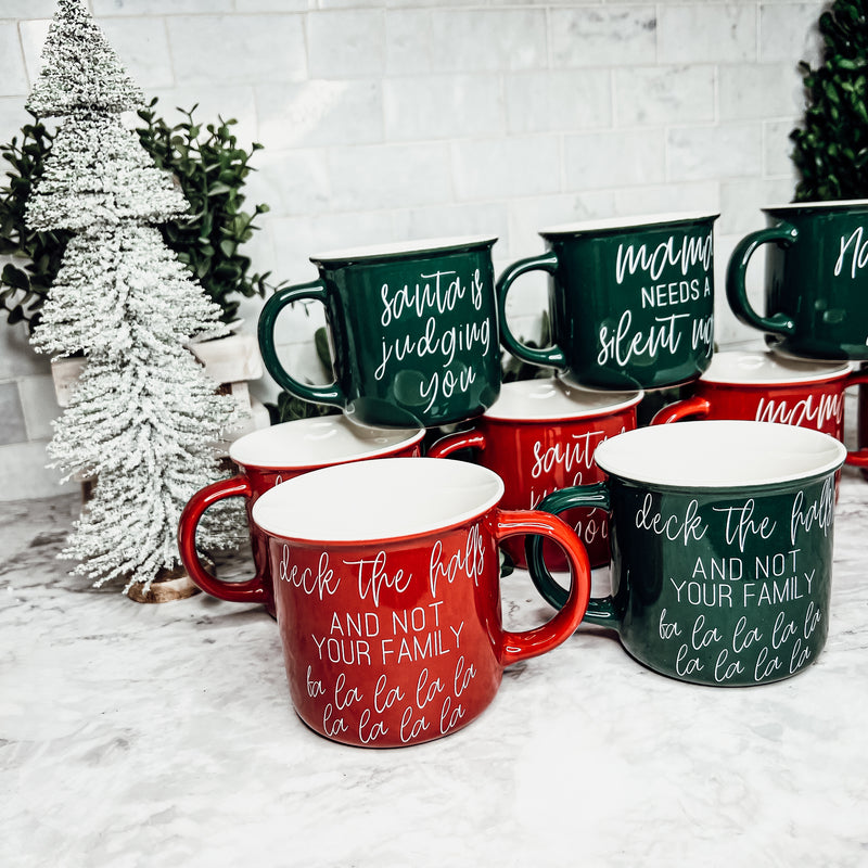 Mama Needs a Silent Night Green Mug