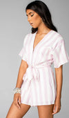 Pink and White Romper