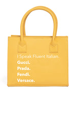 Fluent Italian Mini Vegan Tote Lemon