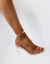 Nude Patent Clear Vinyl Heel