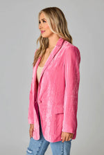 Crushed Velvet Blazer