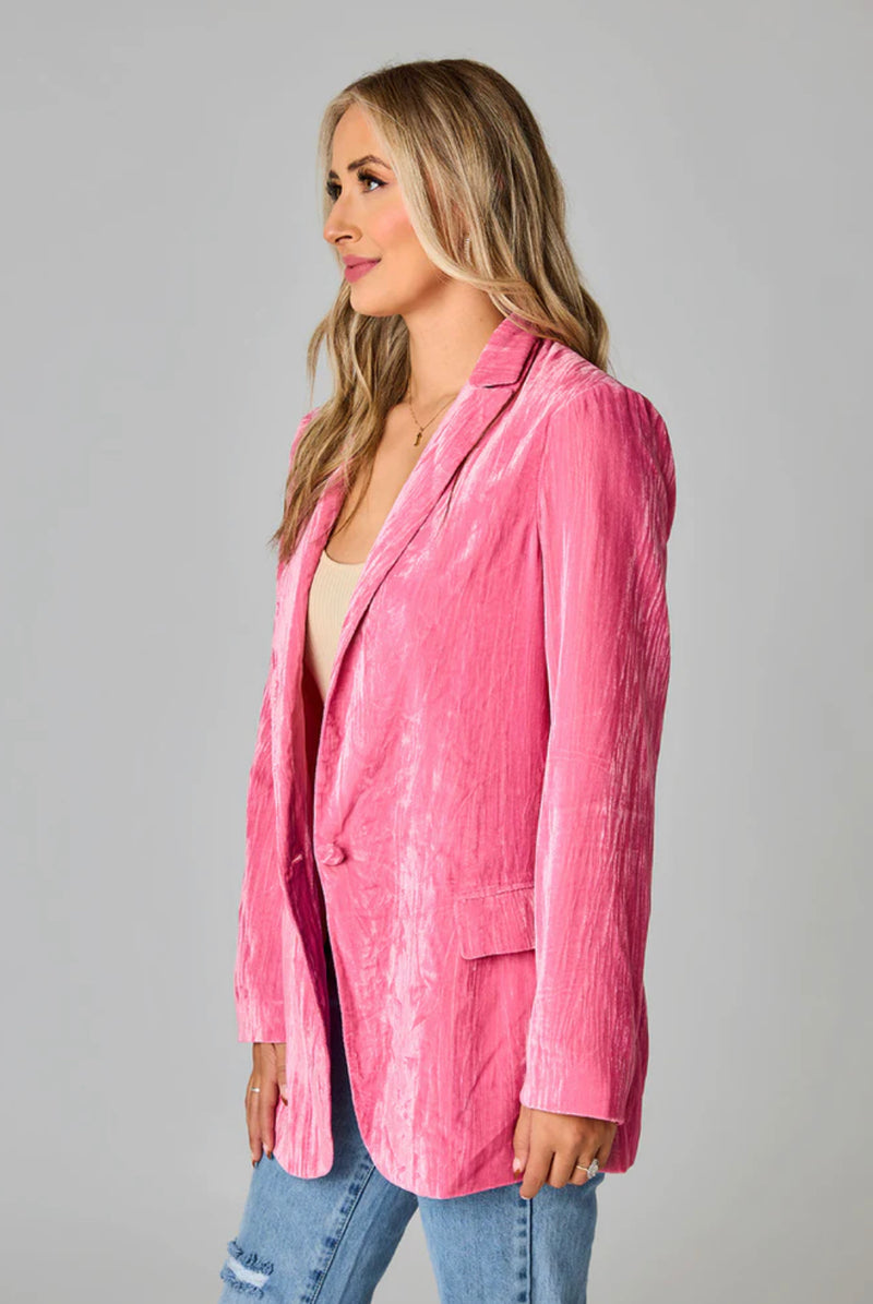 Crushed Velvet Blazer