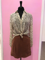 Sheer Snakeskin Blouse