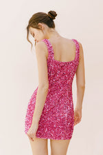 Pink Sequin Shortie Dress