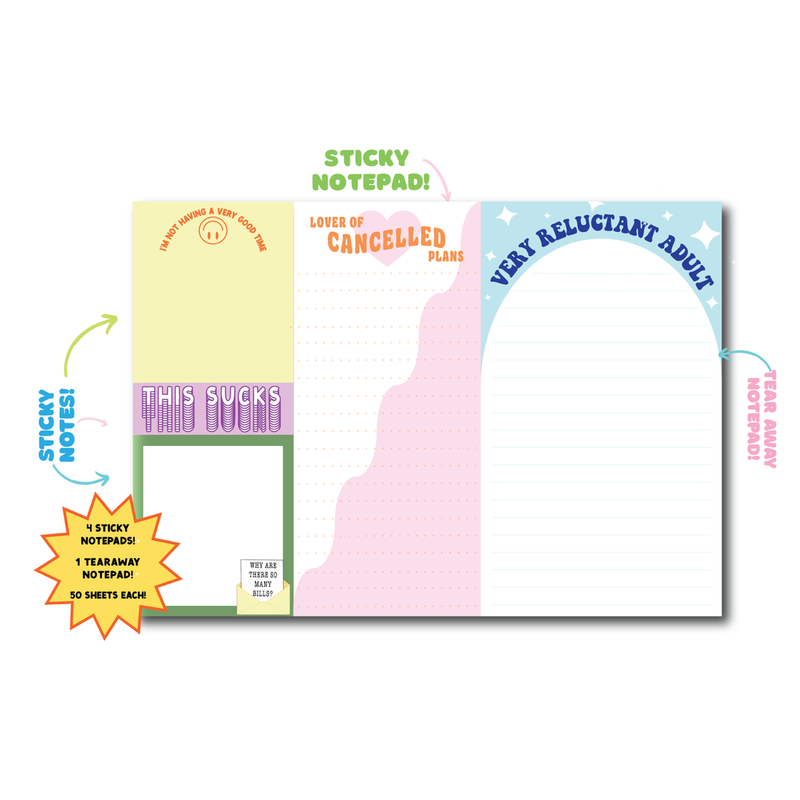 Adulthood Notepad Set – Rolling Rack Boutique