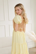 Sweetheart Yellow Midi Dress