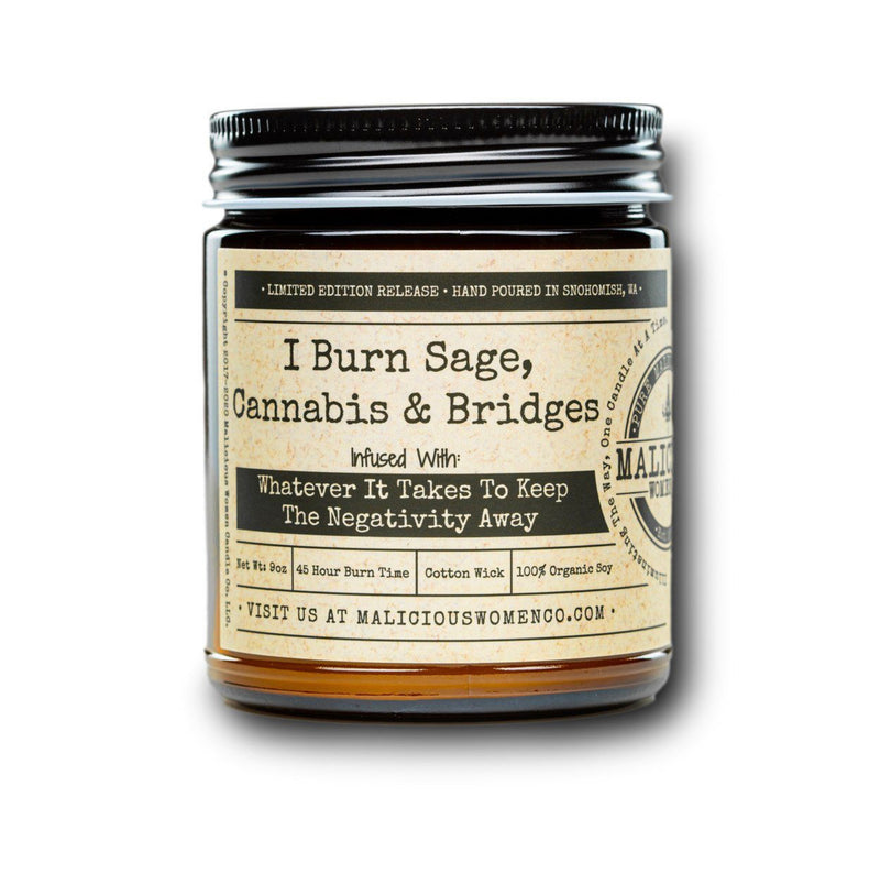Sage, Cannabis and Bridges Candle