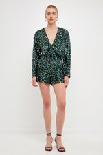 Jade Sequin Sparkle Romper