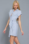 Navy White Stripe Shortie Dress