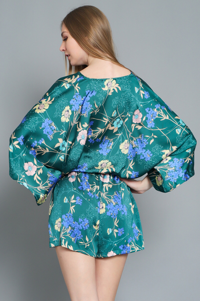 Emerald Kimono Romper